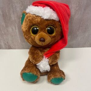 TY Beanie Boos Christmas Nicholas 10” Large Plush Brown Bear 2018